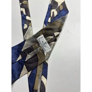 Valentino Pietro Neck Tie Paris Rome Beverly Hills Geometric Abstract Pure Silk